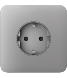 Передняя панель для встроенной розетки Ajax SoloCover (basic) [type F] Fog