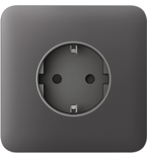 Передняя панель для встроенной розетки Ajax SoloCover (basic) [type F] Grey