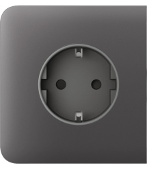 Боковая панель для встроенной розетки Ajax SideCover (basic) [type F] Grey