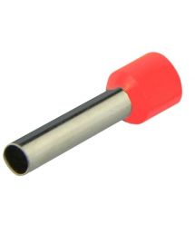 Втулочный наконечник с изоляцией E6-12 красный (100шт)