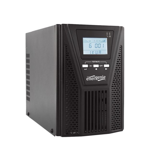 Джерело безперебійного живлення EnerGenie EG-UPSO-1000 1000ВА / 900Вт подвійного перетворення з правильною синусоїдою