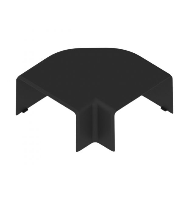 Кут прямий для PK 90х55 D чорного кольору Серія PK ПВХ