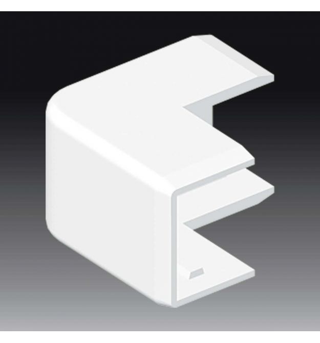 Кут зовнішній до LHD 25х20 білого кольору Серія LH ПВХ