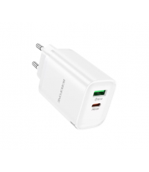 СЗУ BOROFONE BA87A 110-240V, PD65W+Q3.0, USB+Type-C, White, Blister