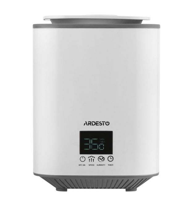 Зволожувач повітря ARDESTO USH-H-26W до 25м² ультразвуковий з сенсорним управлінням і таймером, білий