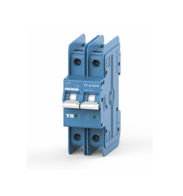 Автоматичний вимикач постійного струму YRO YRL7-63DC 2P 63A DC600V 6kA, DIN, 80*36*44.8mm