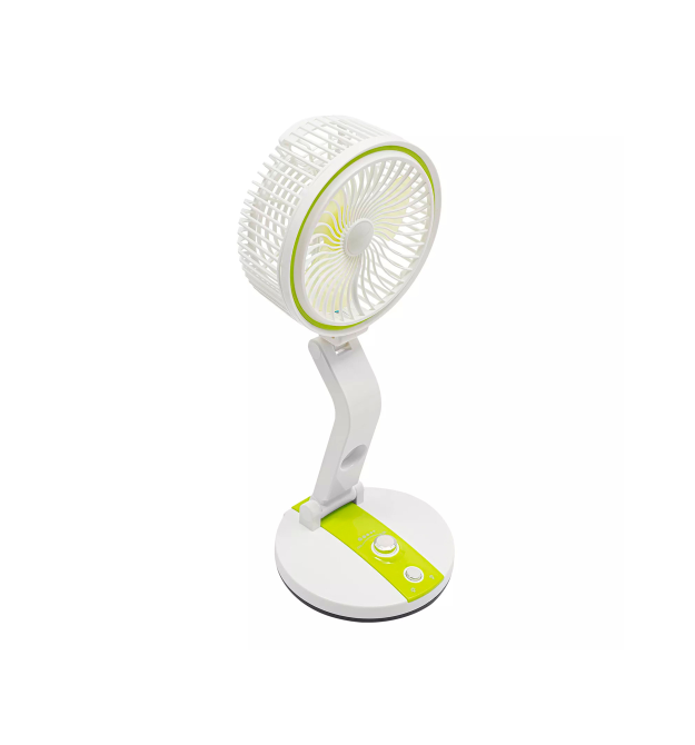 Портативний настільний вентилятор HB-2019, R*180мм, диммер, вбудований акумулятор 4V 1600mAh, USB кабель, Box