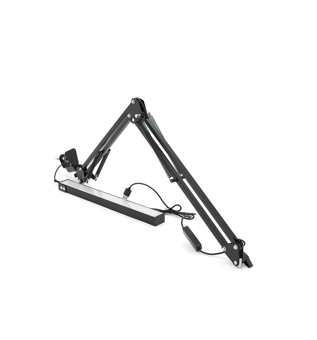 Набір YT40946 лампа 32см+ штатив-журавель для телефону, з кріпленням до столу, висота штатива до 60cm, Box