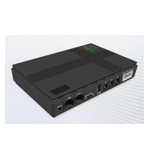 ДБЖ UPS-36W DC1036P-8 для роутерів - комутаторів - PON - POE-430(15-24V), 5 - 9 - 12V, 8800мAh(4*2200MAh), USB 3.0, Black, BOX