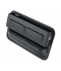 Автомобільний органайзер CABULE бічний, 30x20х4см, кріплення збоку сидіння, 3 відділення, PV-шкіра, чорний