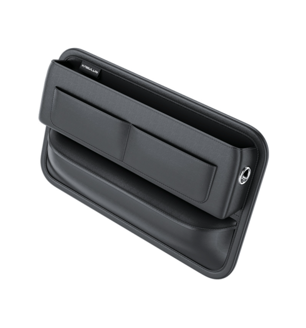 Автомобільний органайзер CABULE бічний, 30x20х4см, кріплення збоку сидіння, 3 відділення, PV-шкіра, чорний