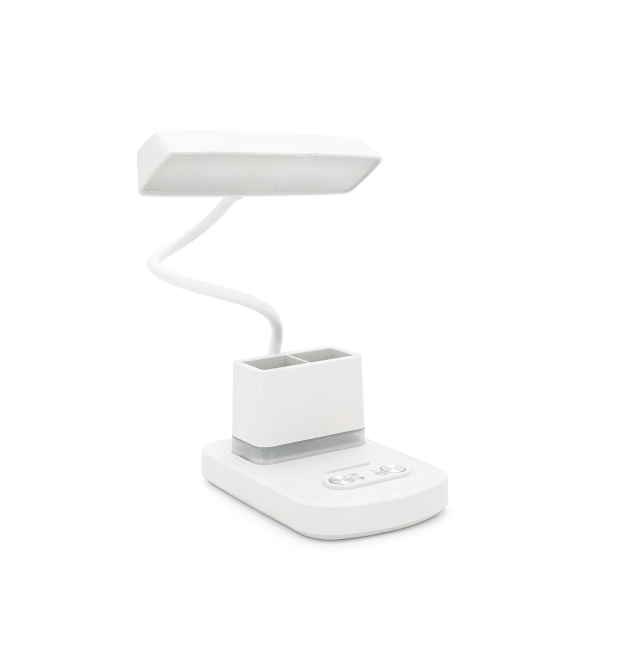 Гнучка настільна лампа BKL-L9 з органайзером, 3+ 1режим (білий+теплий білий), сенсорне включення, вбудований акум 500mAh, 17х4 с