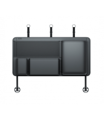 Автомобільний органайзер CABULE у багажник, 91x45см, кріплення до задніх сидінь ременями, 4 відділень, PV-шкіра, чорний