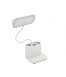 Гнучка настільна лампа BKL-L7 з органайзером, 3 режими (білий+теплий білий), сенсорне включення, вбудований акум 500mAh, 15х6 см