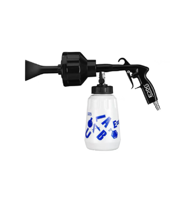 Пістолет високого тиску SGCB, SG-GC029, 6.2bar. ємність для миючого, 2 насадки, (алюмінієвий сплав, ПВХ)