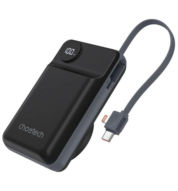 Повербанк Choetech B696 20 000мА•ч Black с магнитной зарядкой
