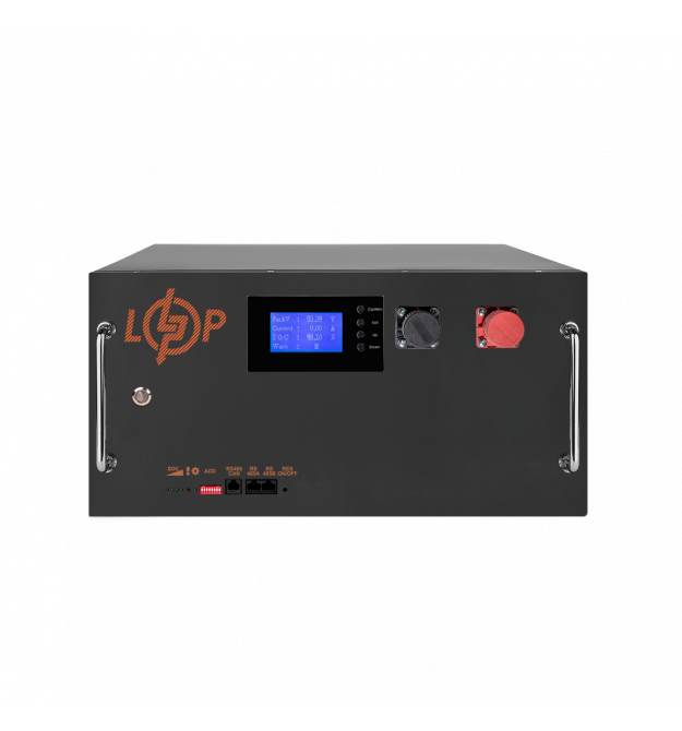 Аккумулятор LP LiFePO4 51,2V - 280 Ah (14336Wh) (BMS SP 200A/100А) RM RS485/CAN LCD BL