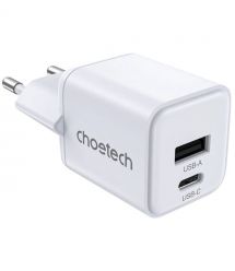 Адаптер Choetech PD5012 mini White PD30W GAN A+C