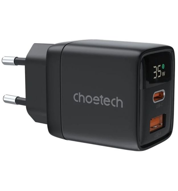 Адаптер Choetech PD6052 Black PD35W GAN A+C
