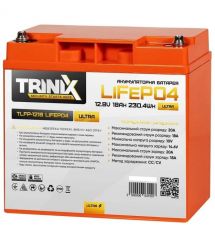 Литиевая аккумуляторная батарея TRINIX TLFP-1218 Ultra 18А•ч 12В