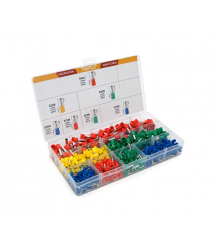 Набір клем - наконечників 700шт(E2508y-100,E1008g-100,E1508b-100,E4009g-100,E1008g-100,E6012r-100.E7508r-100.E0508b-100))в боксі