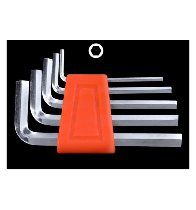 Набір шестигранних L-подібних ключів 5шт (2 - 3 - 4 - 5 - 6мм), 51г, помаранчевий