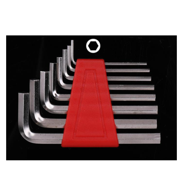 Набір шестигранних L-подібних ключів 8шт (1.5 - 2 - 2.5 - 3 - 4 - 5 - 5.5 - 6мм), 75г, червоний