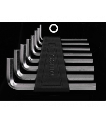 Набір шестигранних L-подібних ключів 8шт (1.5 - 2 - 2.5 - 3 - 4 - 5 - 5.5 - 6мм), 75г, черний