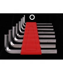 Набір шестигранних L-подібних ключів 8шт (1 - 16, 5 - 64, 3 - 32, 1 - 8, 5 - 32, 3 - 16. 7 - 32, 1 - 4дюйма), 85г, червоний