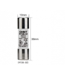 Плавкий запобіжник CHNT-RT28-32 (RO15) 25A 500AC, 10&amptimes38mm, змінної напруги, 20 штук в упаковці, ціна за 1 штуку