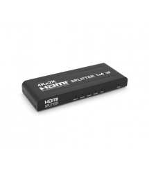 Активний HDMI сплітер 1-4 порти, 4K, 2K, 3D, 1080Р, 1,4 версія, DC5V - 2A, Metal, Box