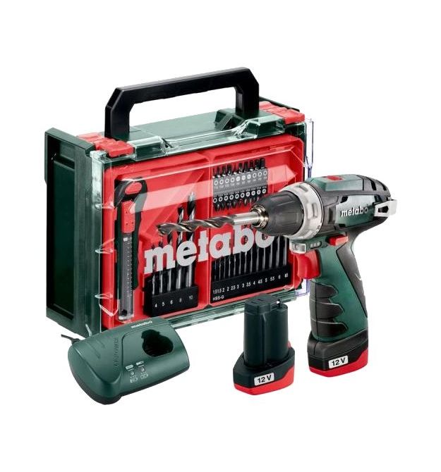 Аккумуляторный шуруповерт Metabo PowerMaxx BS Basic Mobile Workshop (600080710)
