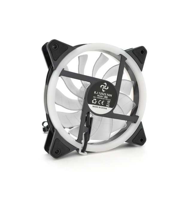 Кулер корпусний 12025 DC sleeve fan 4pin - 120*120*25мм, 12V, 1200об - хв, RGB, двосторонній