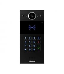 IP-відеопанель багатоабонентська 2Mp Akuvox R20K Black зі зчитувачем EM-Marine - Mifare - NFC