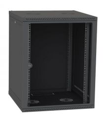 Шкаф телекоммуникационный двери стекло (черный) IPCOM СН-18U 600х600
