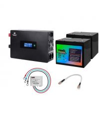 Резервный набор: высокочастотный инвертор 1500VA-1,5 кВт Kraft + Trinix 12V70H LifePo4 2 ПК.