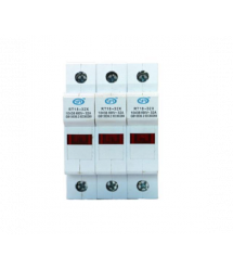 Корпус під плавкий запобіжник YRO RT18-32 - 3P, 32A, 500 - 690V, зі світловим індикатором, DIN, під запобіжник 10*38mm,контакти