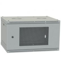 Шкаф телекоммуникационный IPCOM 4U 600x350 дверь перфорация (серая)