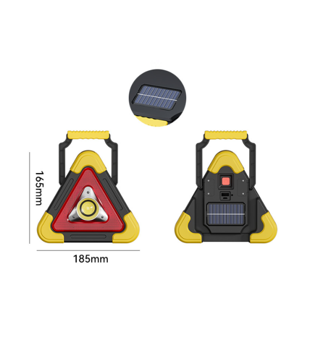 Знак аварійної зупинки, світлодіодний SUITU ST-1101S-S, акумулятор 1800 мАг, сонячна батарея, USB, 3-режим, 18,5*18,5*18,5см, кр
