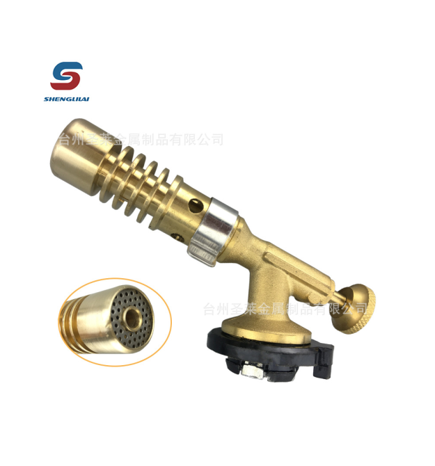 Пальник газовий, SHENGLILAI YT818, під газовий балончик 220г, вентиль, гальванічне покриття з сітчастим портом D2.3см, 11,6 (3,7