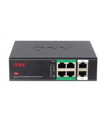 PoE-комутатор некерований гігабітний 6-портовий ONV-H3064PS з 4 портами PoE