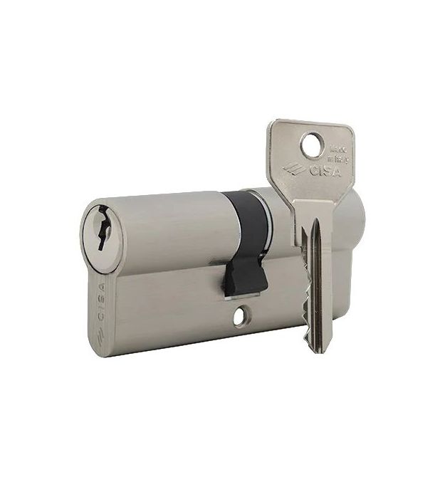Цилиндр CISA C2000 70 (35*35) никель матовый 3 ключа