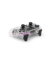Геймпад Brazzers BR-P05 беспроводной для PS4 - PC - IOS - Android DUAL Motor Vibration, BT4.0, AUX, LED light bar, Transparent,