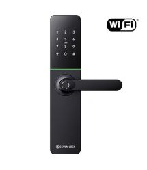 Умный дверной биометрический замок SEVEN LOCK SL-7779BFW black