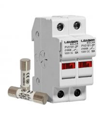 Комплект роз'єднувача та запобіжника 1000V Leader 32A PV0191-2P та 2 шт. 15A BX0234 для сонячних панелей