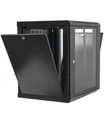 Шкаф 15U, 600х500х773 мм (ШxГxВ), L-type, акриловое стекло, черный
