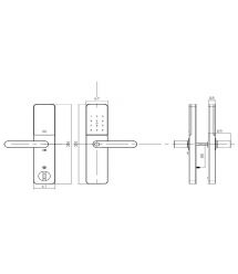 Умный дверной биометрический замок SEVEN LOCK SL-7779BFW-T
