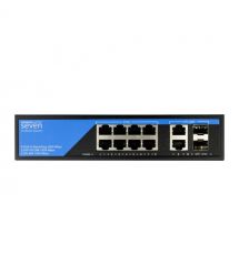 Гигабитный PoE коммутатор (switch) 8 портов SEVEN P-7328FG-2SFP