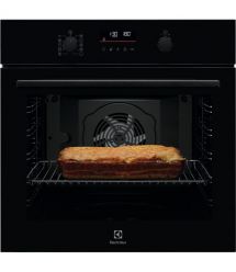 Electrolux Духовой шкаф Electrolux электрический, 72л, A++, дисплей, конвекция, пиролиз, телескопические направляющие, черный