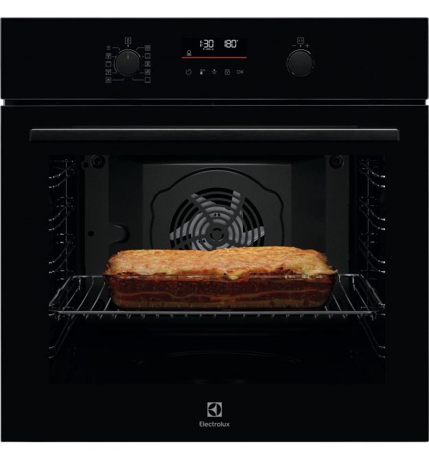 Electrolux Духовой шкаф Electrolux электрический, 72л, A++, дисплей, конвекция, пиролиз, телескопические направляющие, черный
